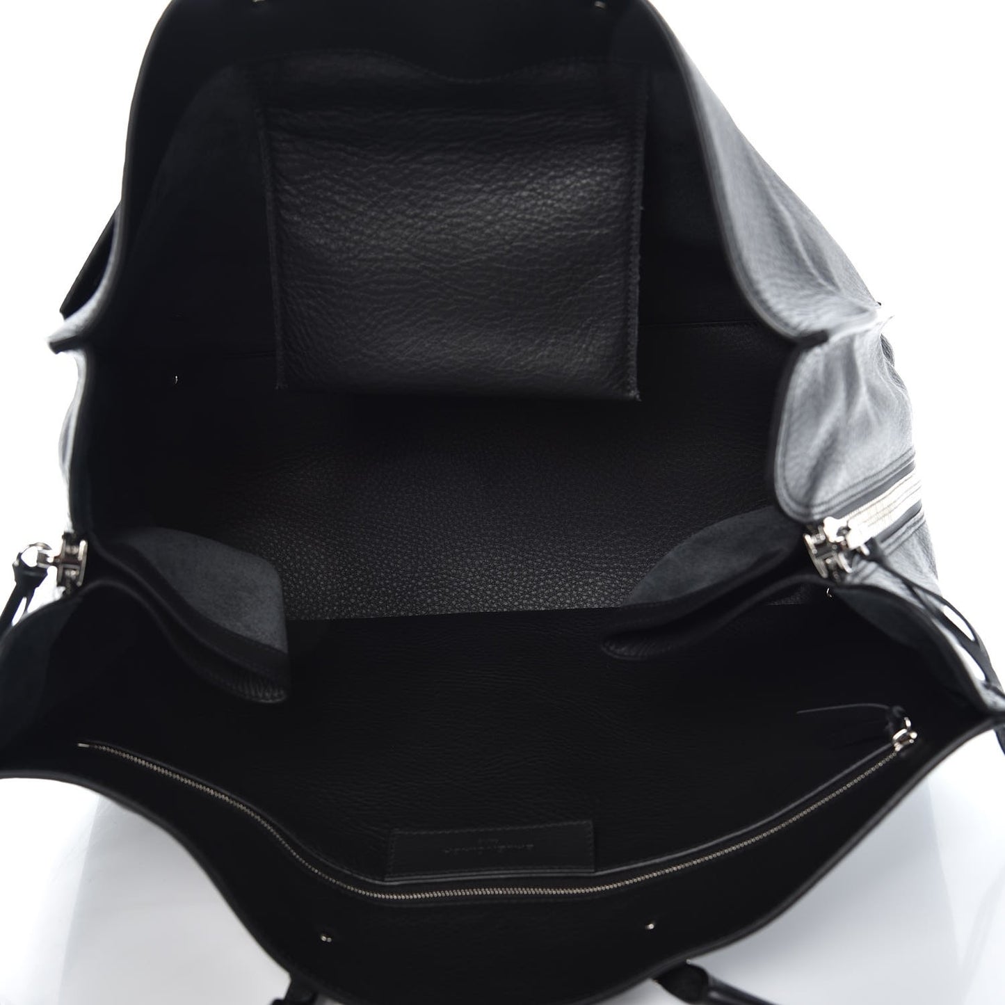 Supple Calfskin Papier A4 Zip Around Tote Black