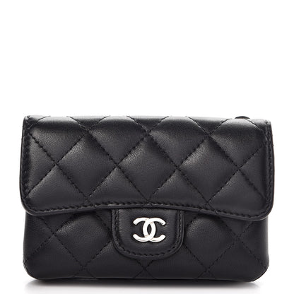 Chanel Lambskin Quilted Coin Purse Black 1 of 9