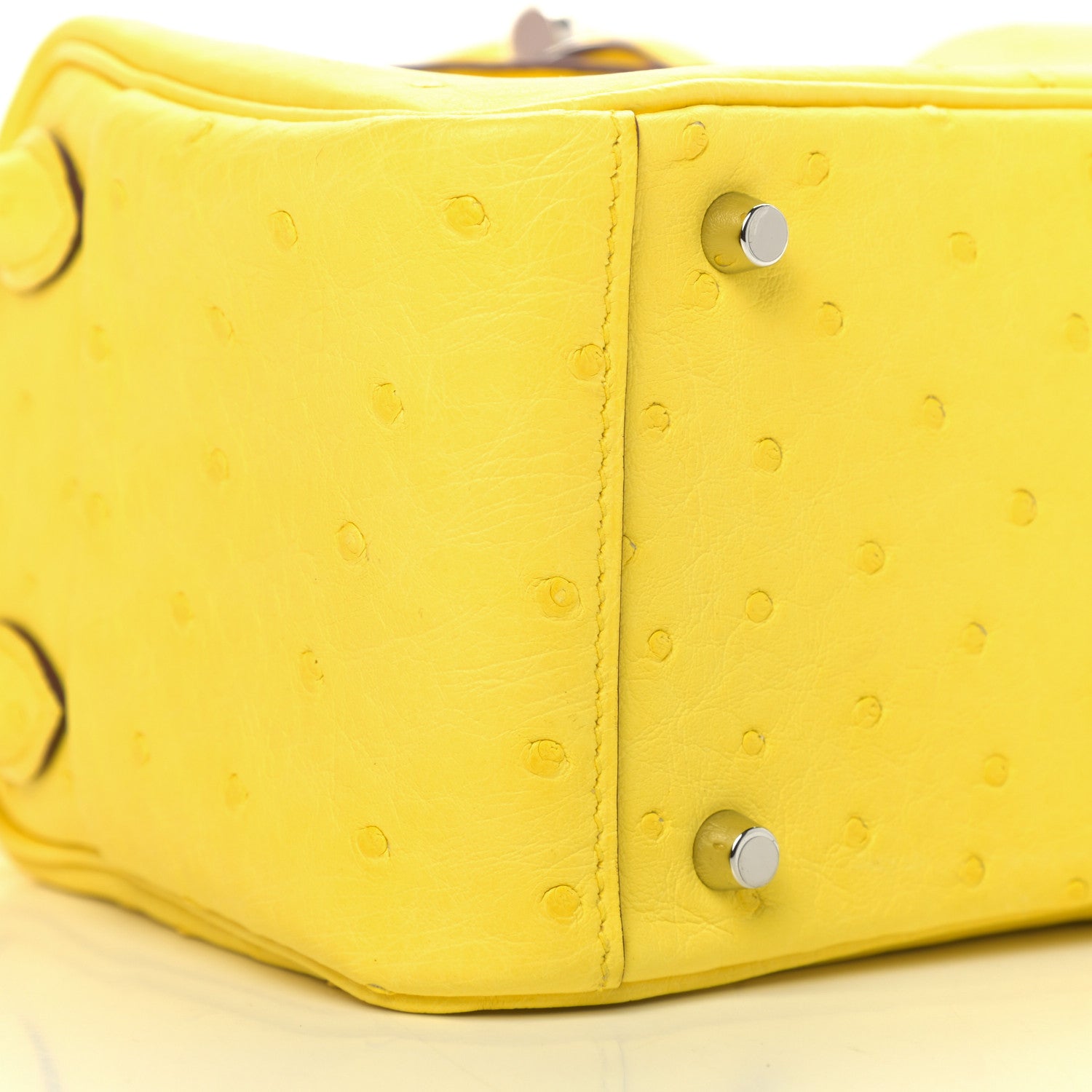 Hermes Ostrich Mini Lindy 20 Jaune Citron 8 of 9