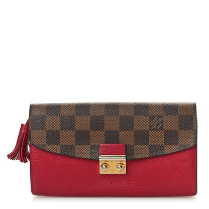 Louis Vuitton Damier Ebene Croisette Wallet Lie De Vin 1 of 8