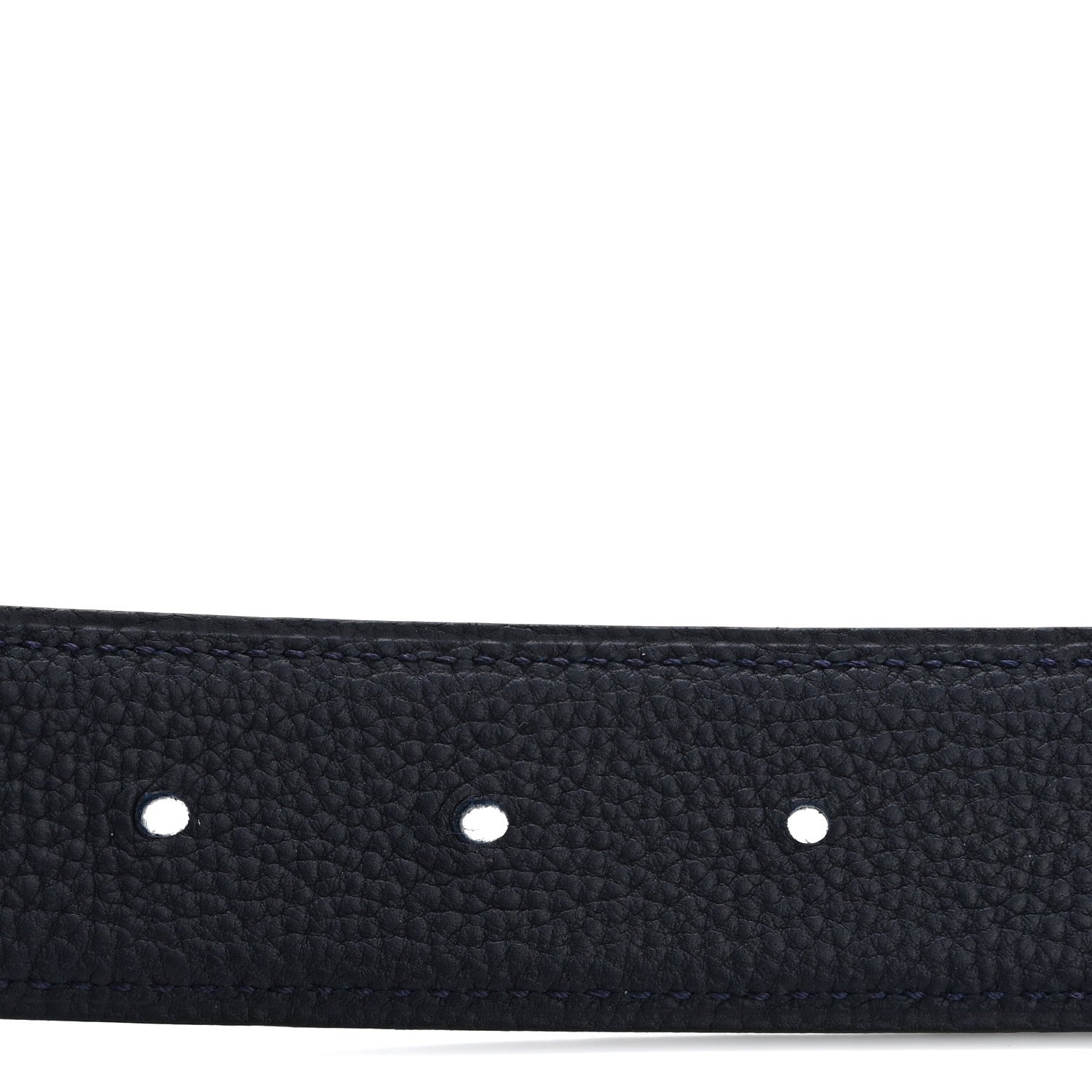 Hermes Box Togo 32mm Guilloche H Belt 90 36 Black Bleu Nuit 5 of 8