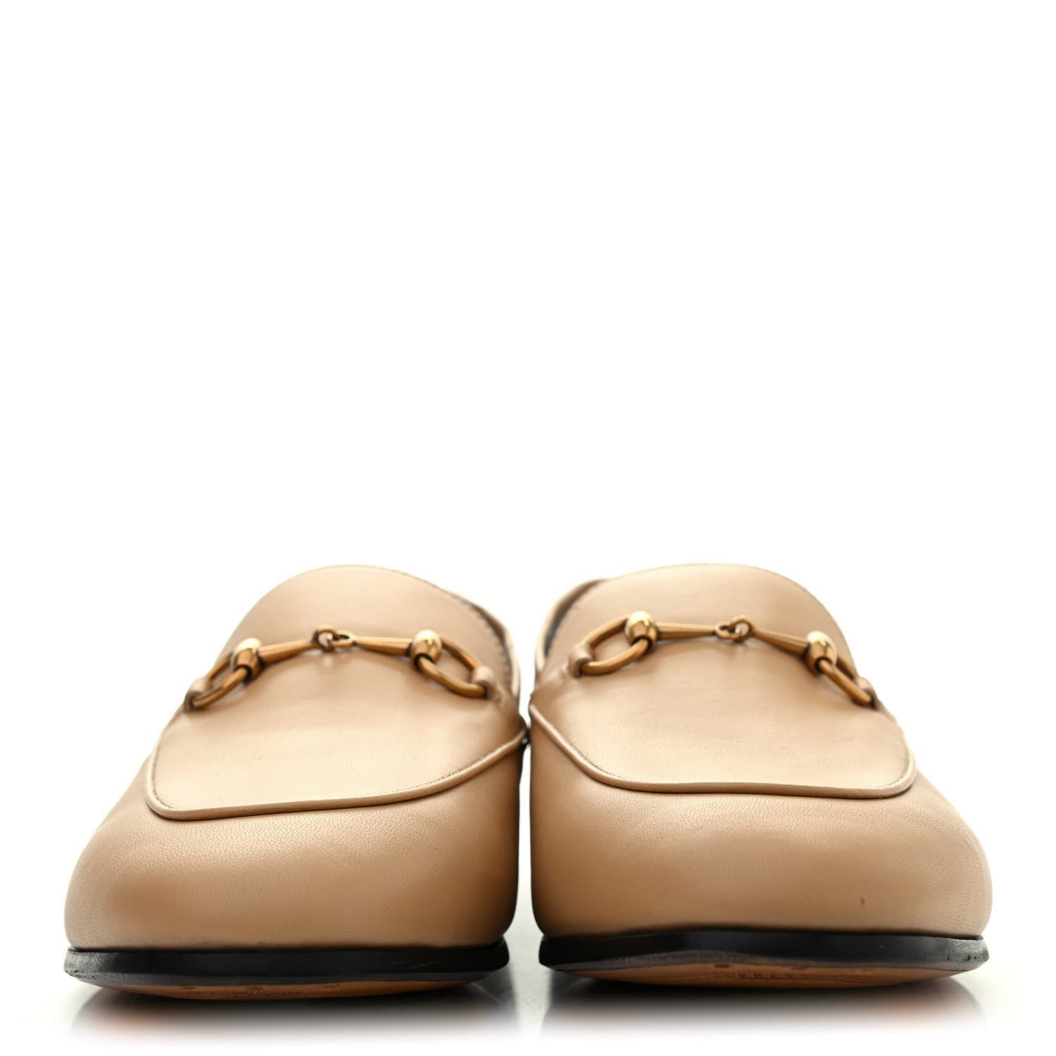 Gucci Lambskin Womens Brixton Horsebit Loafers 40 Wheat 2 of 4