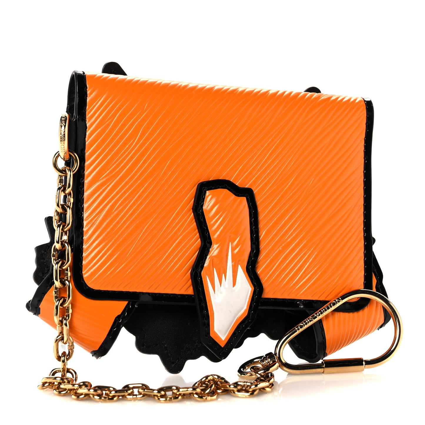 Epi Calfskin Grace Catogram Cat Card Holder Orange