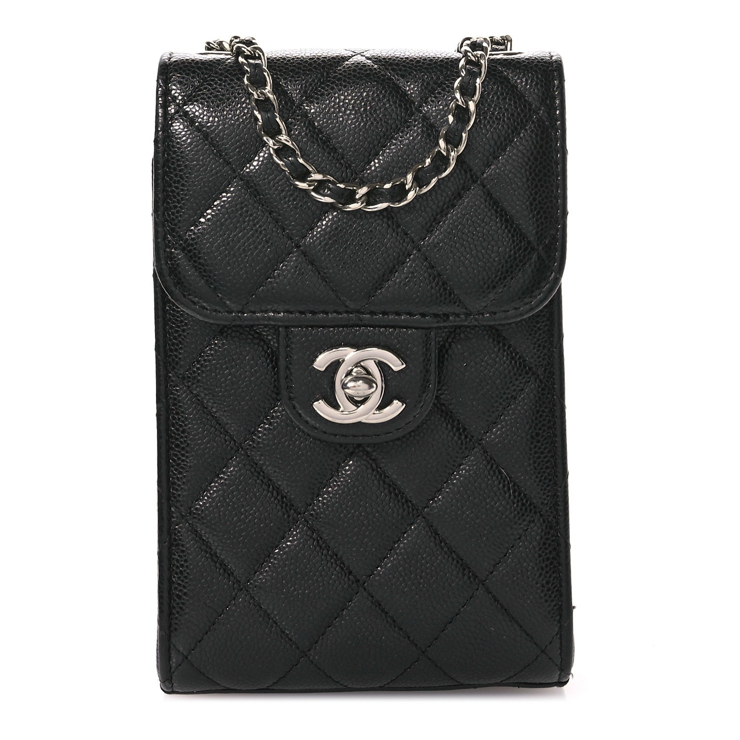 Chanel Caviar Quilted Classic Phone Holder Black 1 of 13