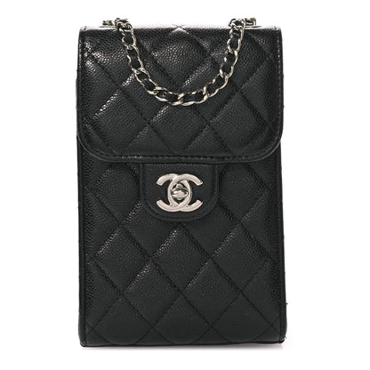 Chanel Caviar Quilted Classic Phone Holder Black 1 of 13