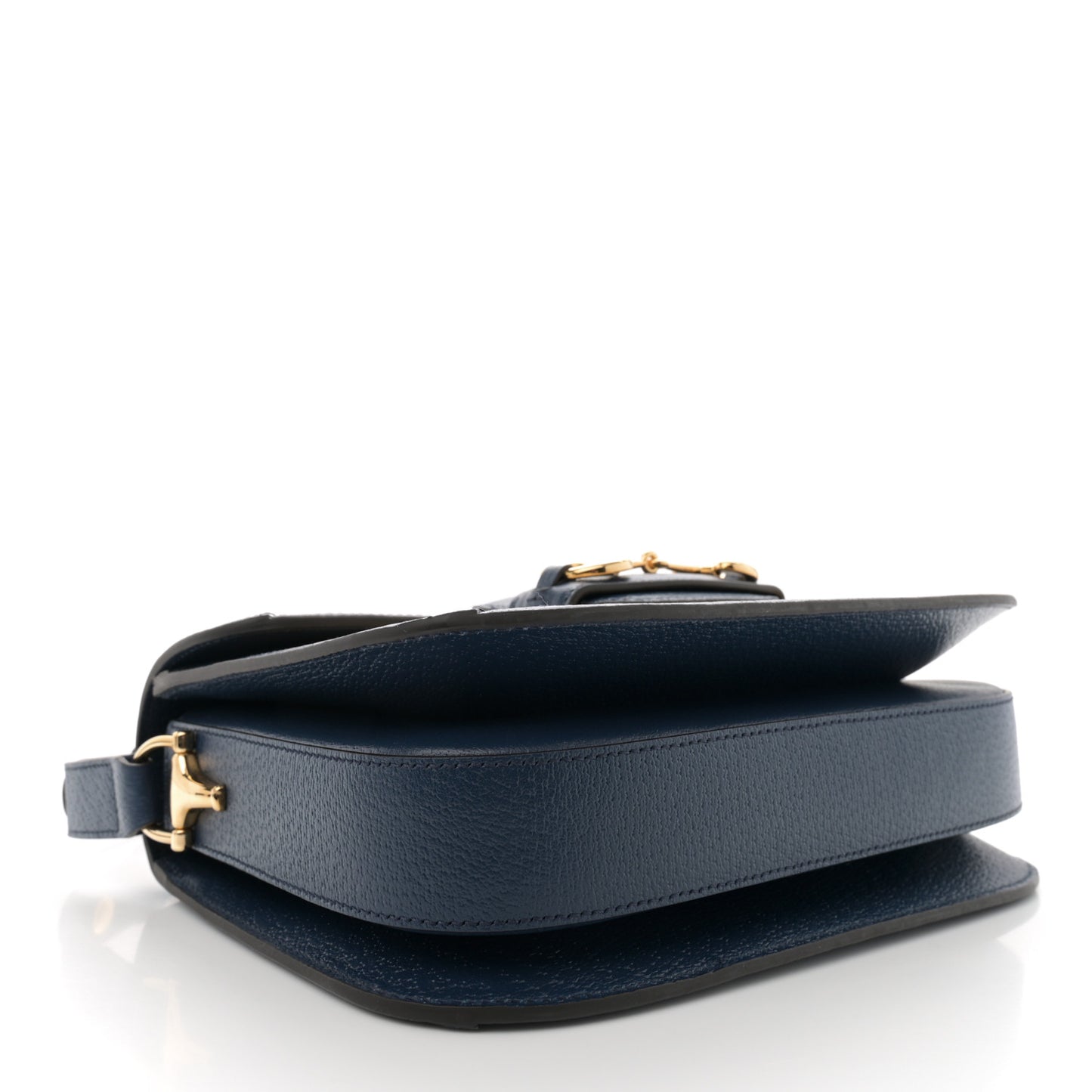 Raffia Textured Dollar Calfskin GG Monogram Horsebit 1955 Shoulder Bag Natural Mystic White Blue Agata