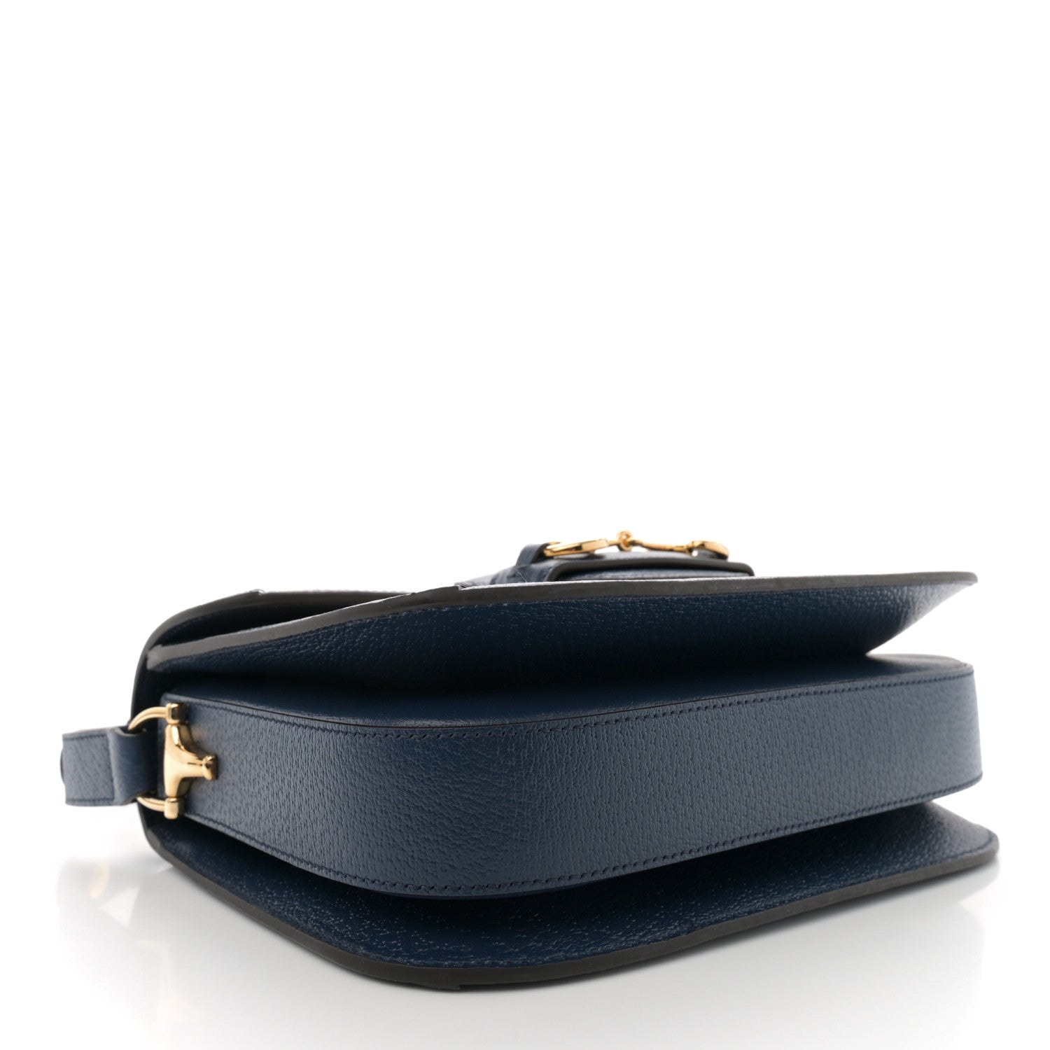 Gucci Raffia Textured Dollar Calfskin GG Monogram Horsebit 1955 Shoulder Bag Natural Mystic White Blue Agata 4 of 10