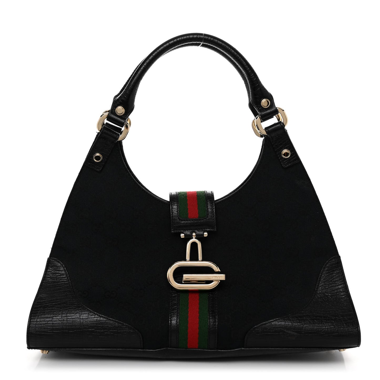 Monogram Web Junco Shoulder Bag Black