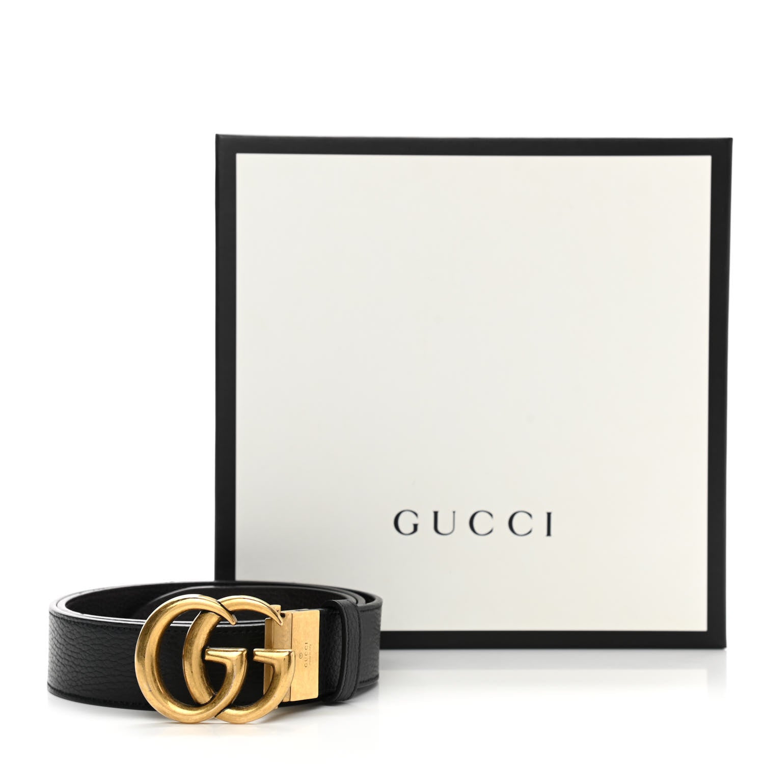 Gucci Calfskin Double G Reversible 37mm Belt 100 40 Black Cocoa 7 of 7