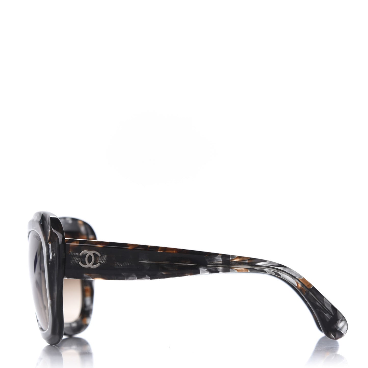 Acetate Square Plaid Frame Sunglasses 5324 Grey