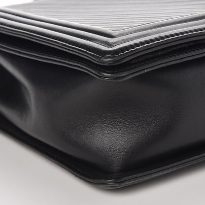 Chanel Calfskin Chevron Quilted Large Boy Flap Black 7 of 10