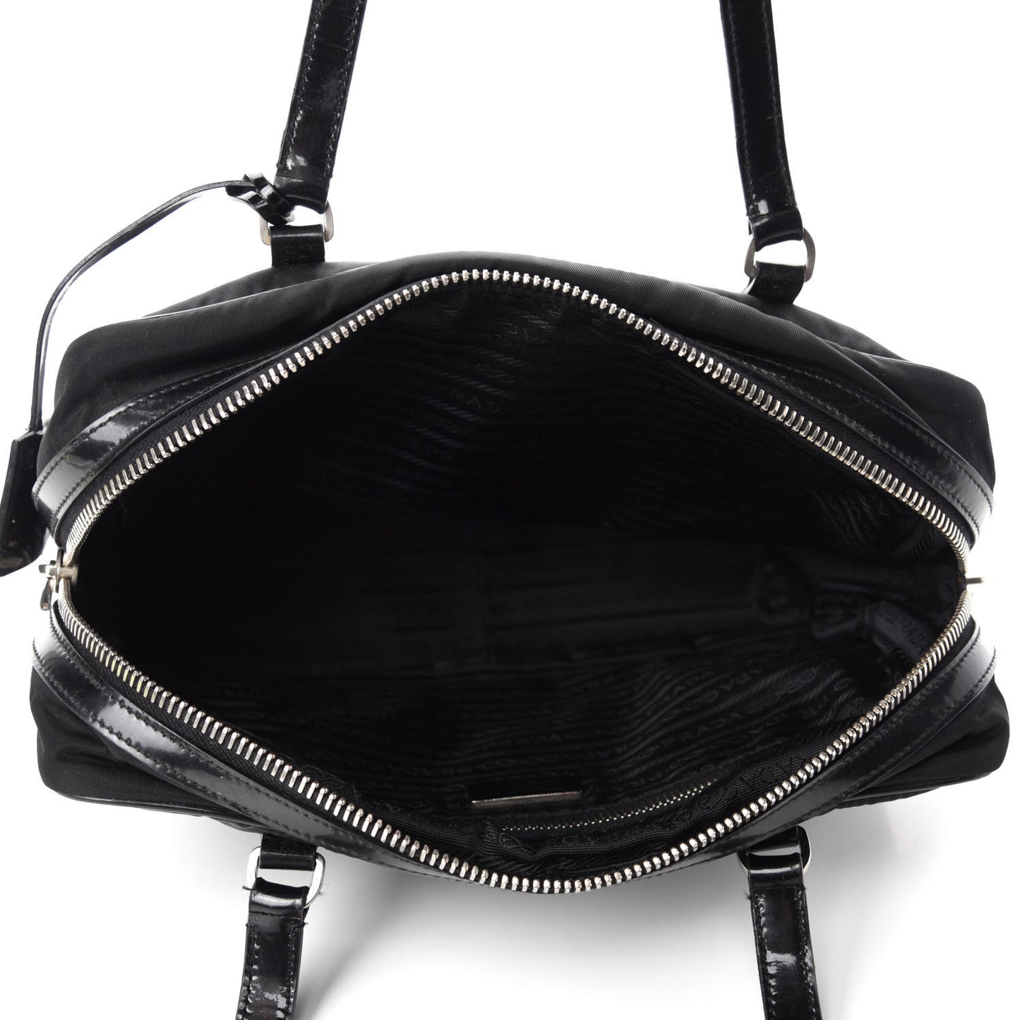 Tessuto Nylon Vernice Bauletto Black