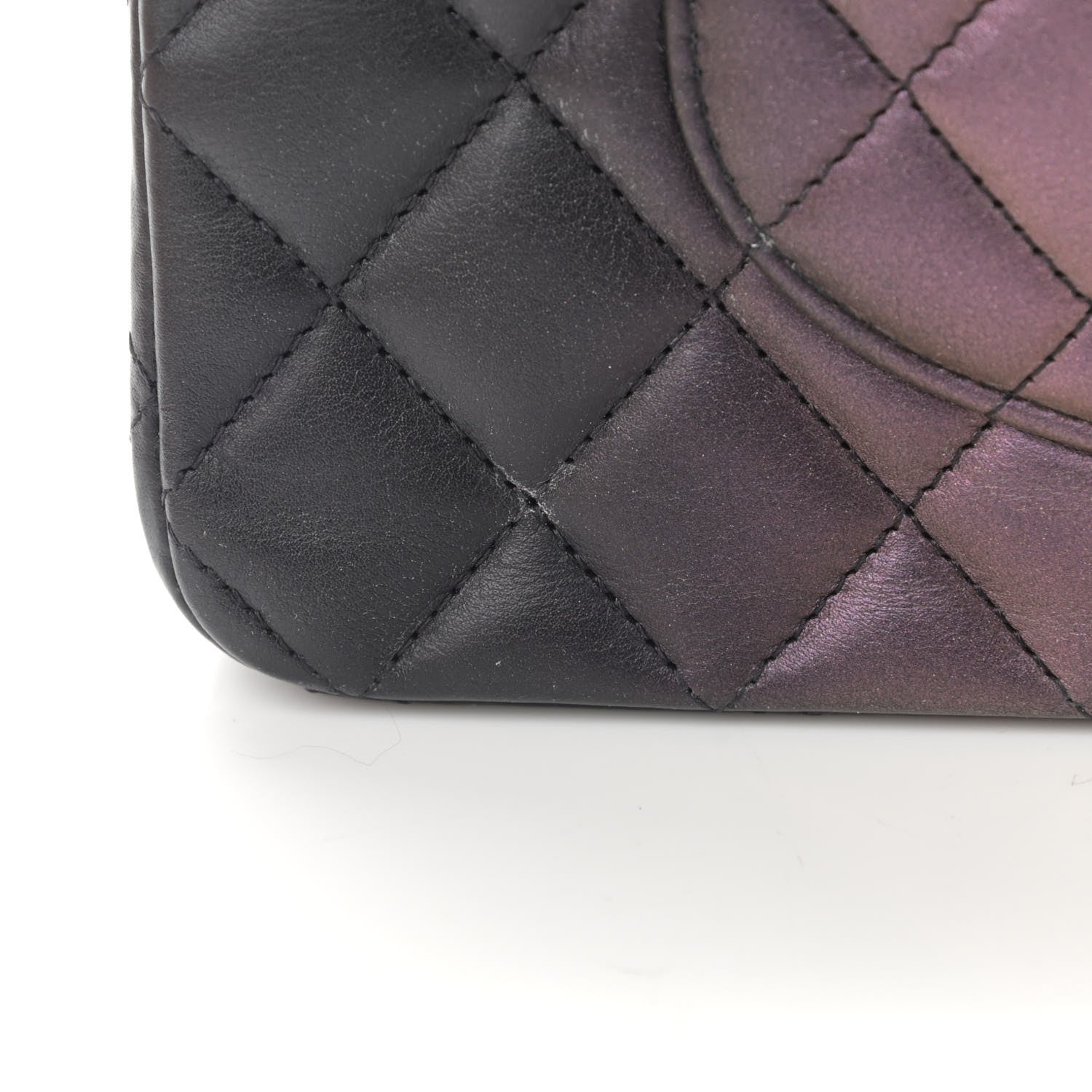 Chanel Calfskin Quilted Ombre Medium Double Flap Black 17 of 18