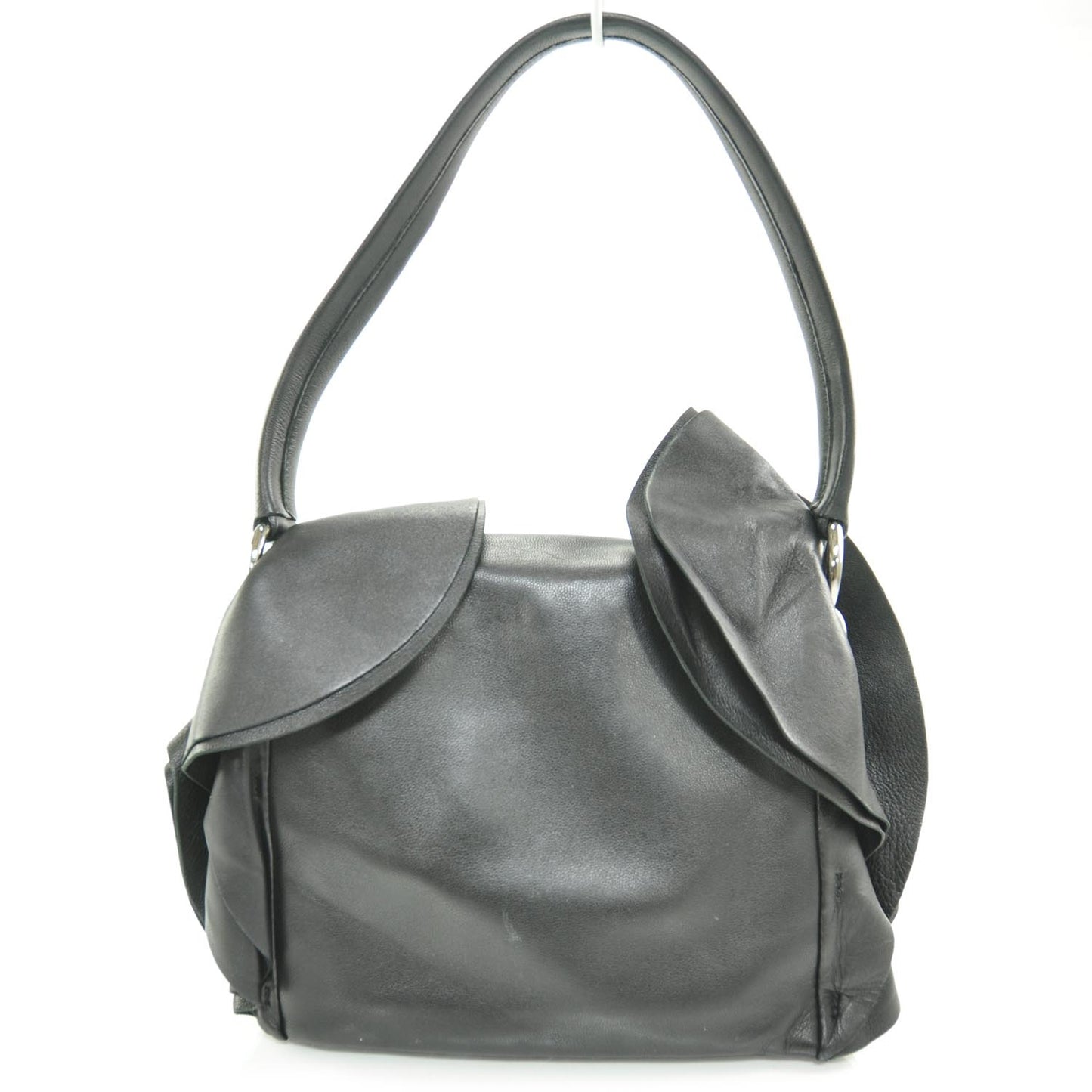 Nappa Ruffle Bag Black