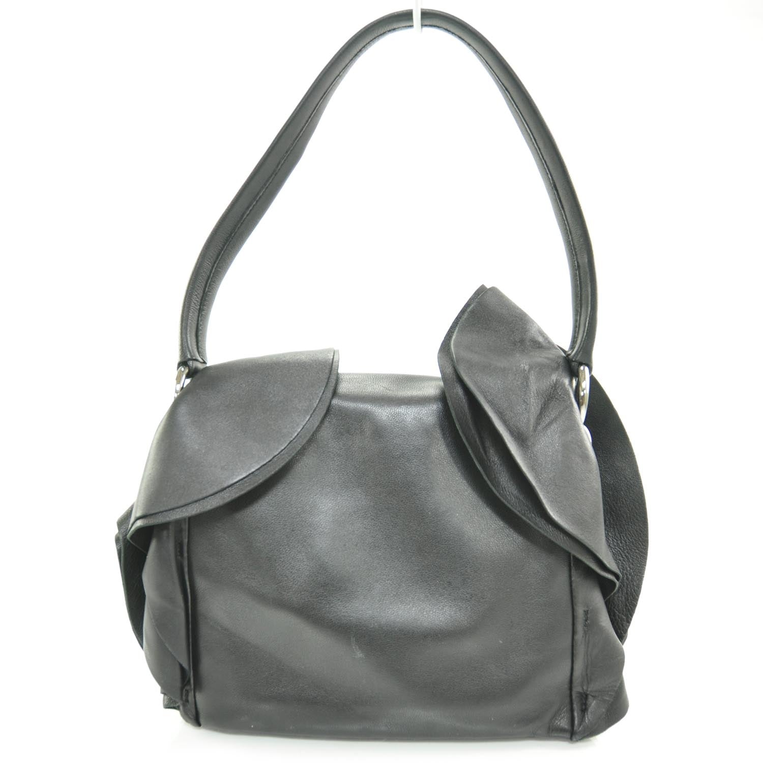 Prada Nappa Ruffle Bag Black 4 of 8
