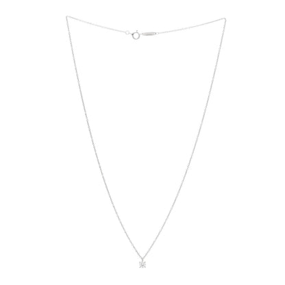 Tiffany Platinum Diamond .27ct Solitaire Pendant Necklace 3 of 5