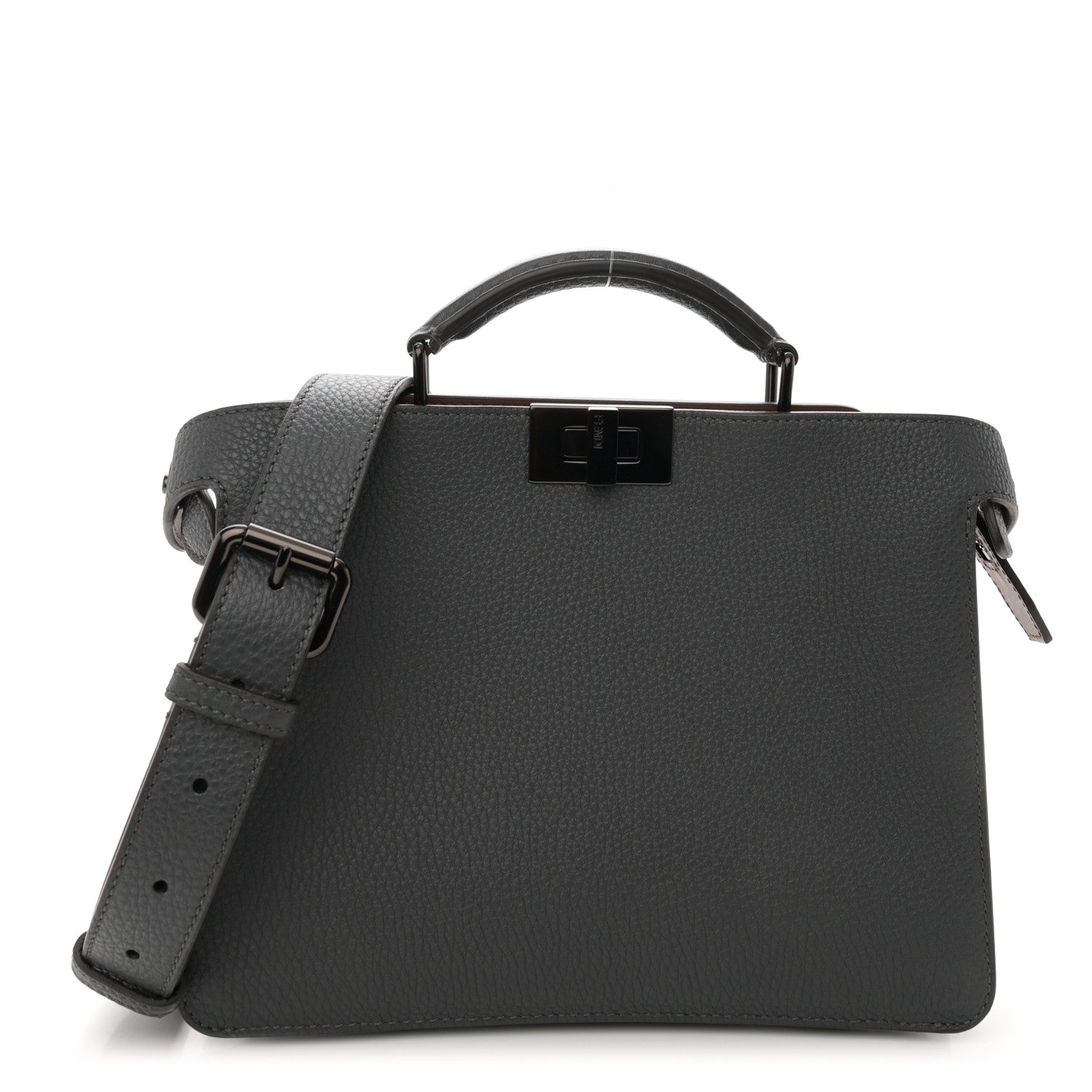 Fendi Cuoio Romano Vitello Cover Monochrome Peekaboo I SEE U Satchel 1 of 14