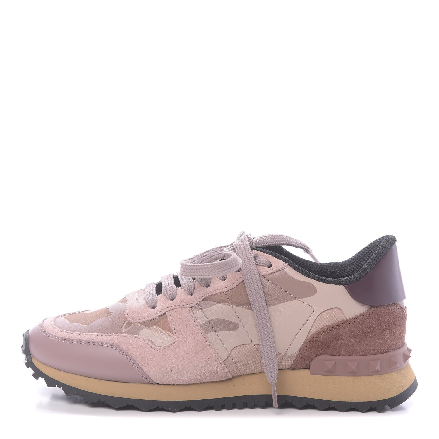 Valentino Garavani Nappa Suede Camouflage Womens Rockrunner Sneakers 35.5 Multicolor 1 of 10