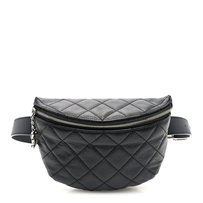 Chanel Grained Calfskin Quilted Waist Belt Bag Black 1 of 10