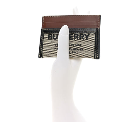 Burberry Cotton Canvas Horseferry Print Card Holder Natural Tan 2 of 6