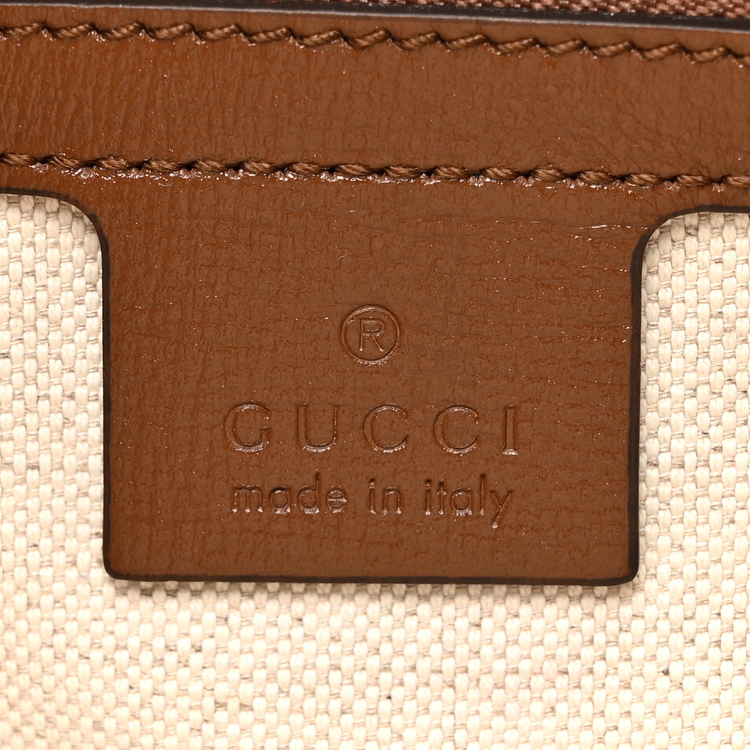 Gucci GG Supreme Monogram Azalea Calfskin Fake/Not Small Retro Interlocking G Belt Bag 80 32 80 32 Beige Ebony Brown Sugar 6 of 11