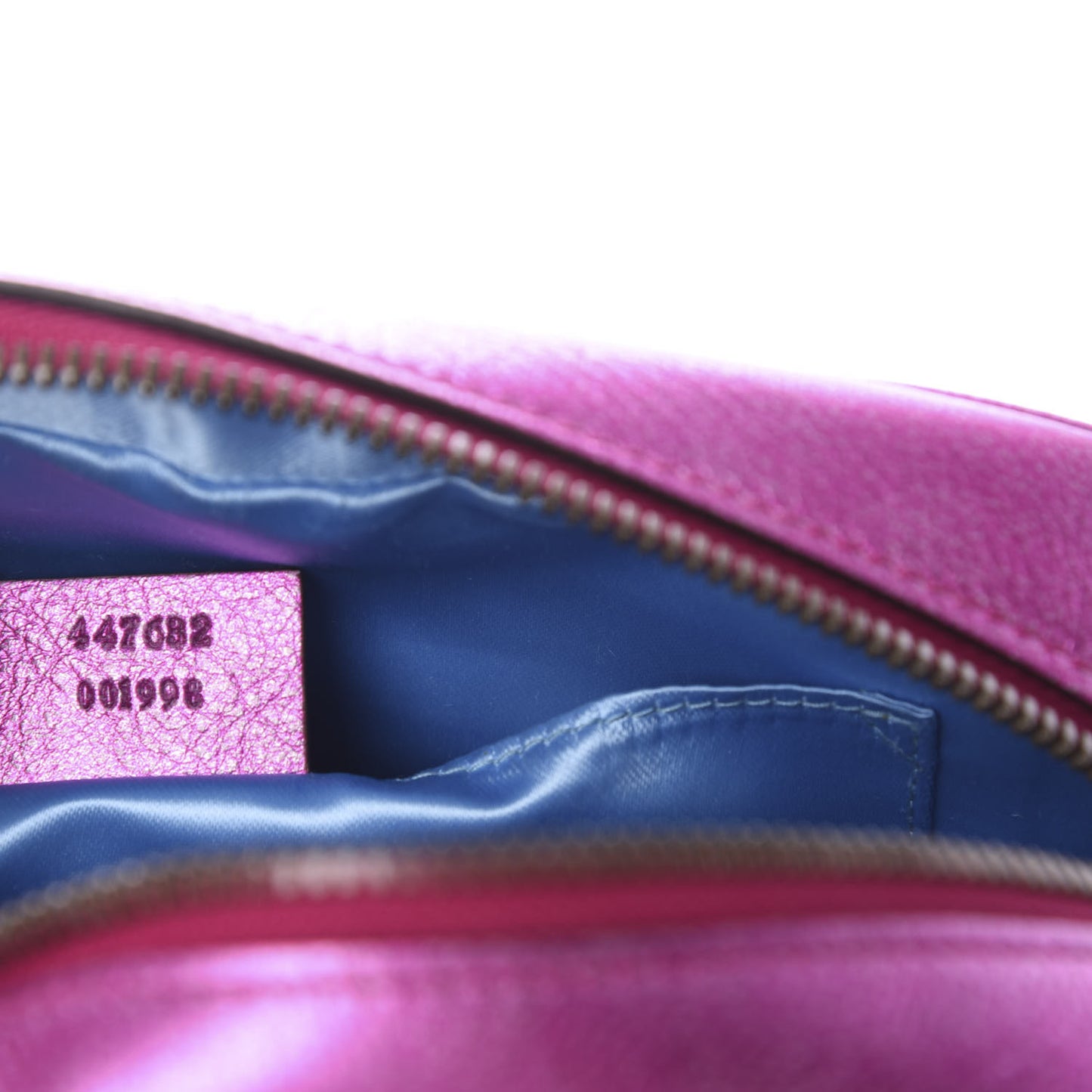 Laminated Nappa Matelasse Small GG Marmont Chain Shoulder Bag Fuxia Rosso Rosa