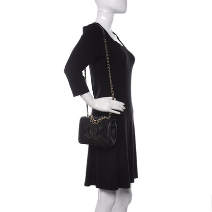 Chanel Lambskin Quilted Studded Beauty Begins Flap Black 2 of 11