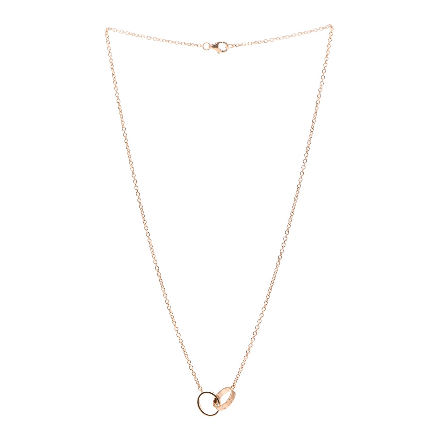 18K Pink Gold Interlocking LOVE Necklace