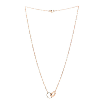 Cartier 18K Pink Gold Interlocking LOVE Necklace 3 of 5
