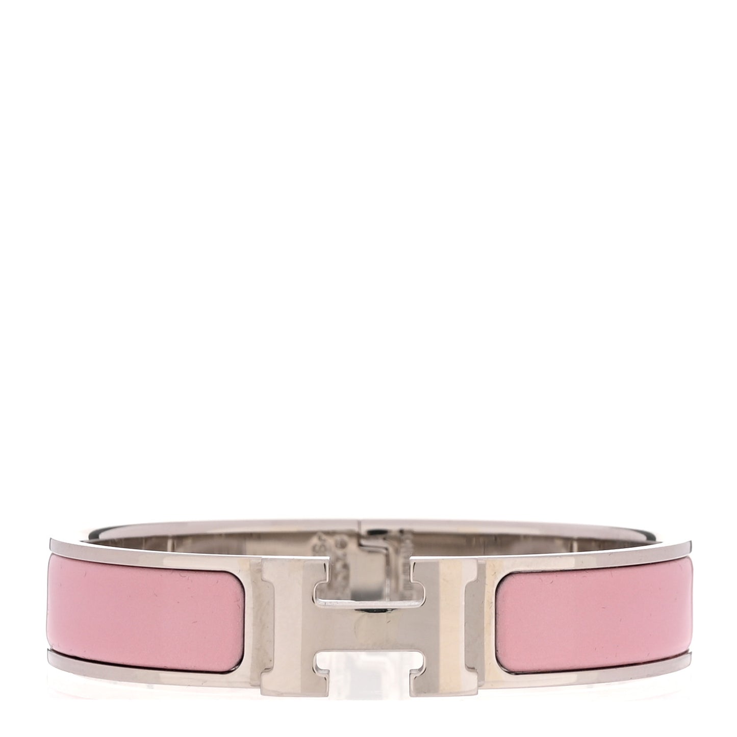 Enamel Narrow Clic Clac H Bracelet PM Rose Dragee