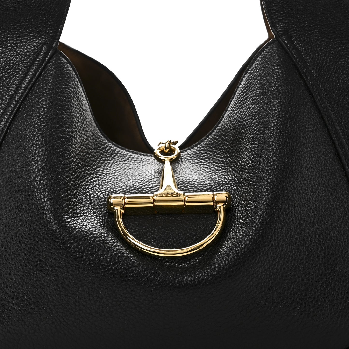 Grained Calfskin Softbit Maxi Shoulder Bag Black