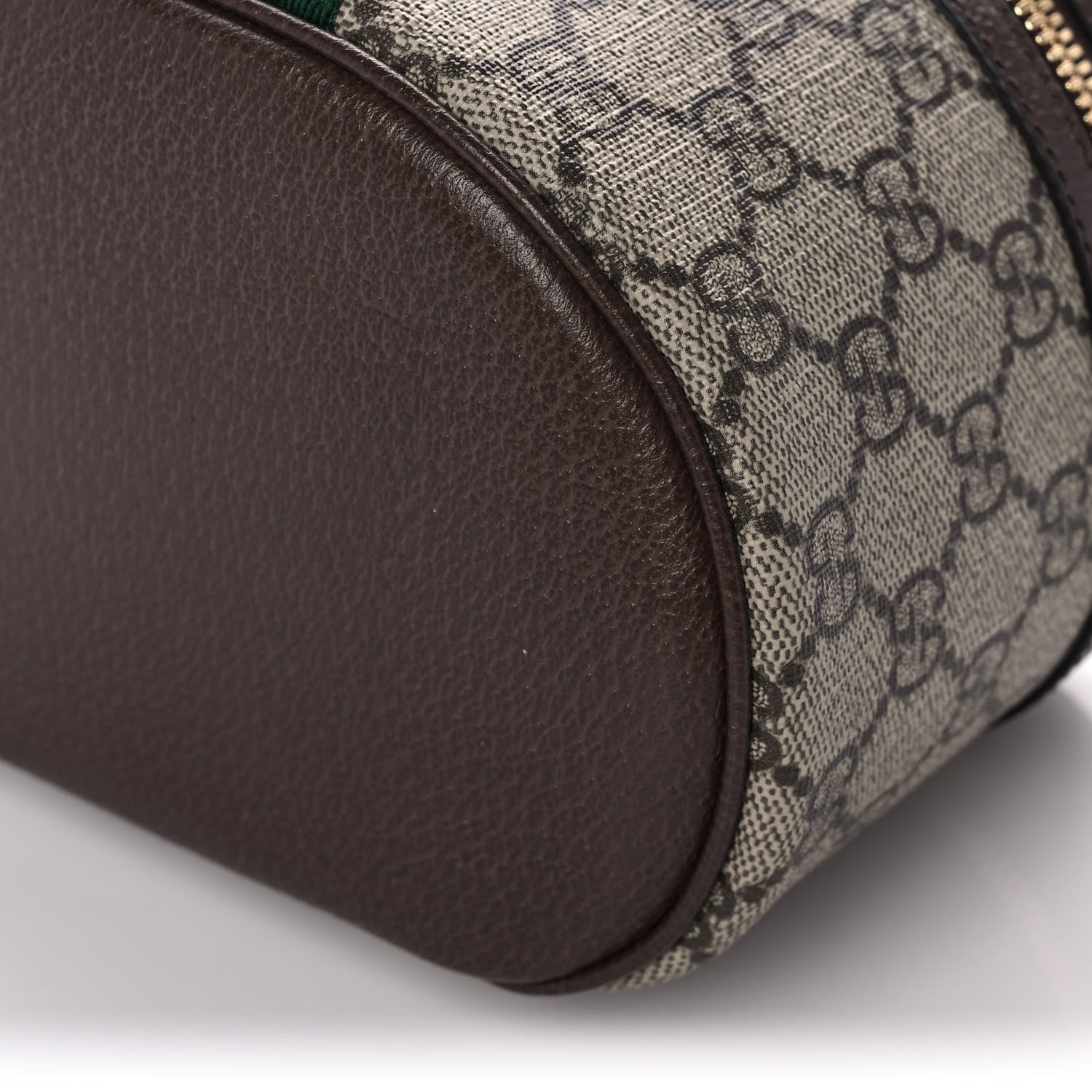 Gucci GG Supreme Monogram Textured Calfskin Web Ophidia Vanity Cosmetic Case Beige Ebony New Acero 11 of 13