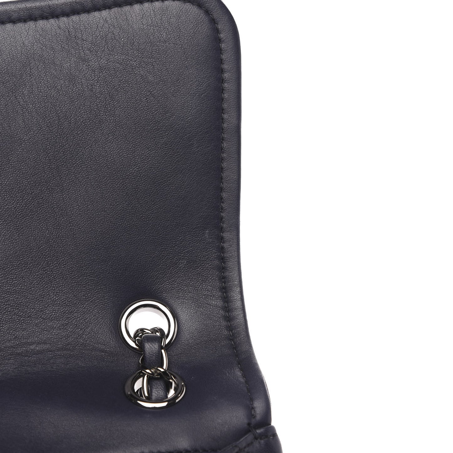 Lambskin Quilted Elementary Chic Flap Navy