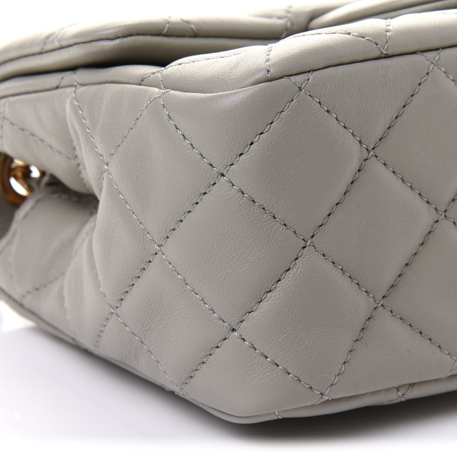 Chanel Lambskin Quilted Mini Pearl Crush Flap Light Grey 8 of 10