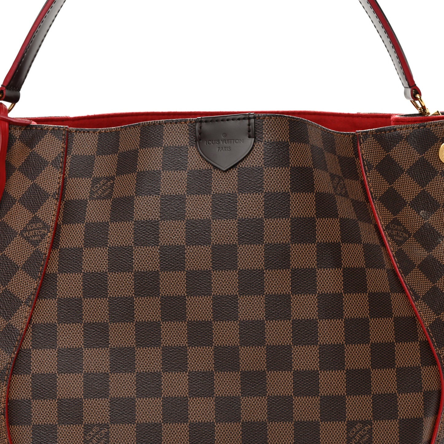 Damier Ebene Caissa Hobo Cherry