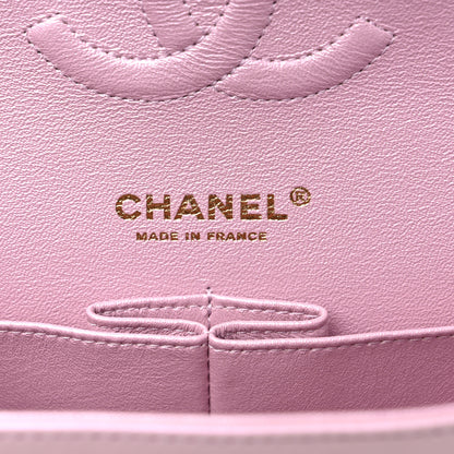 Chanel Iridescent Calfskin Quilted Medium Double Flap Light Pink 5 of 8