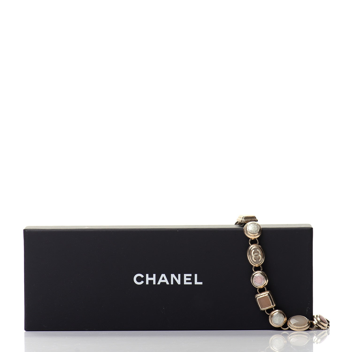 Chanel Stones CC Necklace Gold 6 of 6
