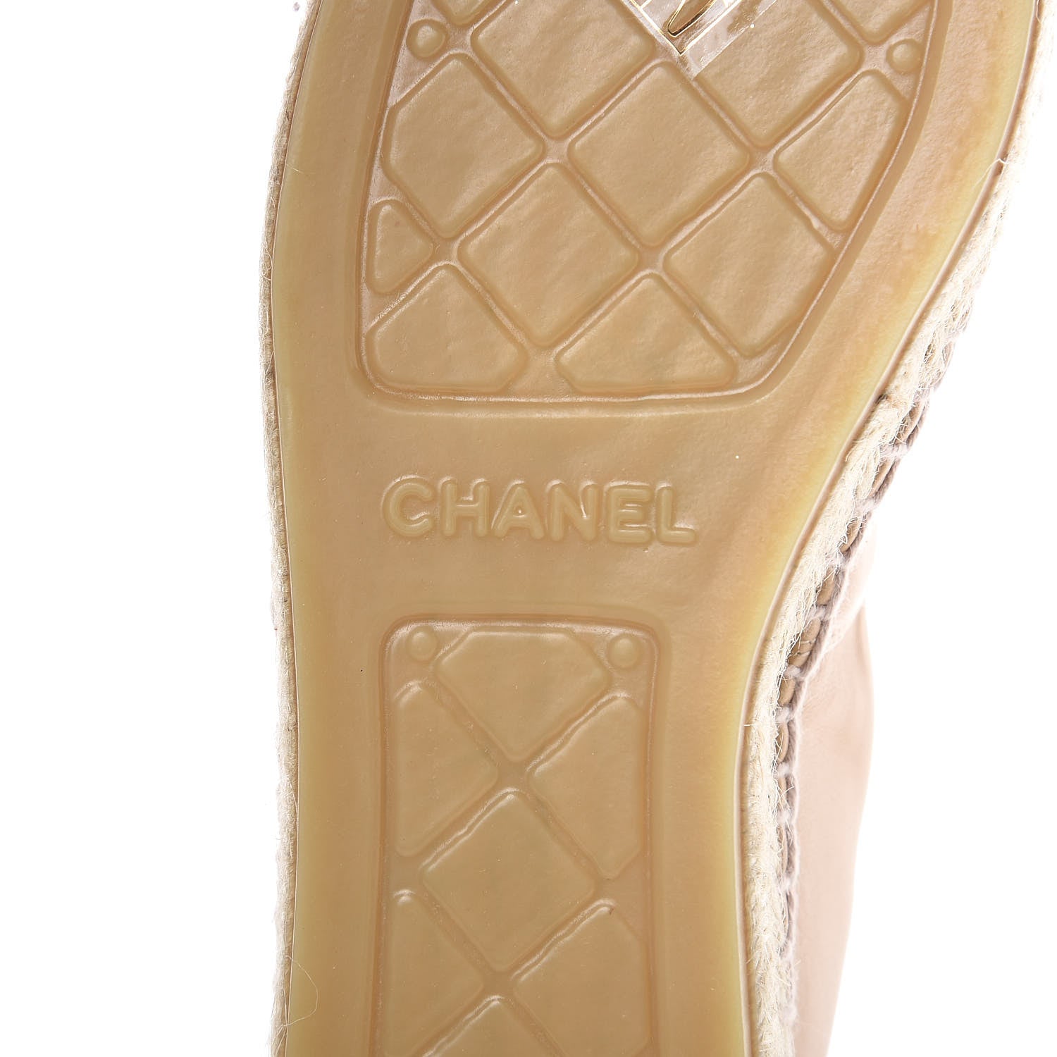 Chanel Lambskin CC Espadrilles 38 Beige Black 7 of 10