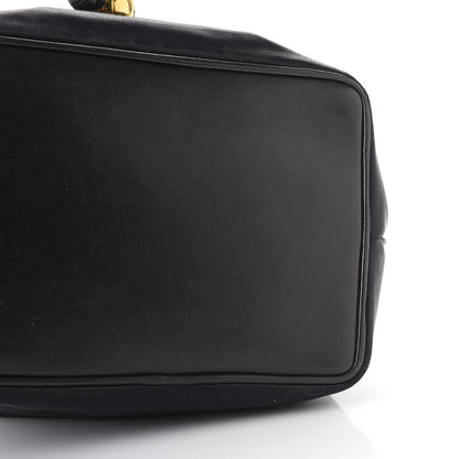 Chanel Satin CC Drawstring Bucket Bag Black 12 of 14