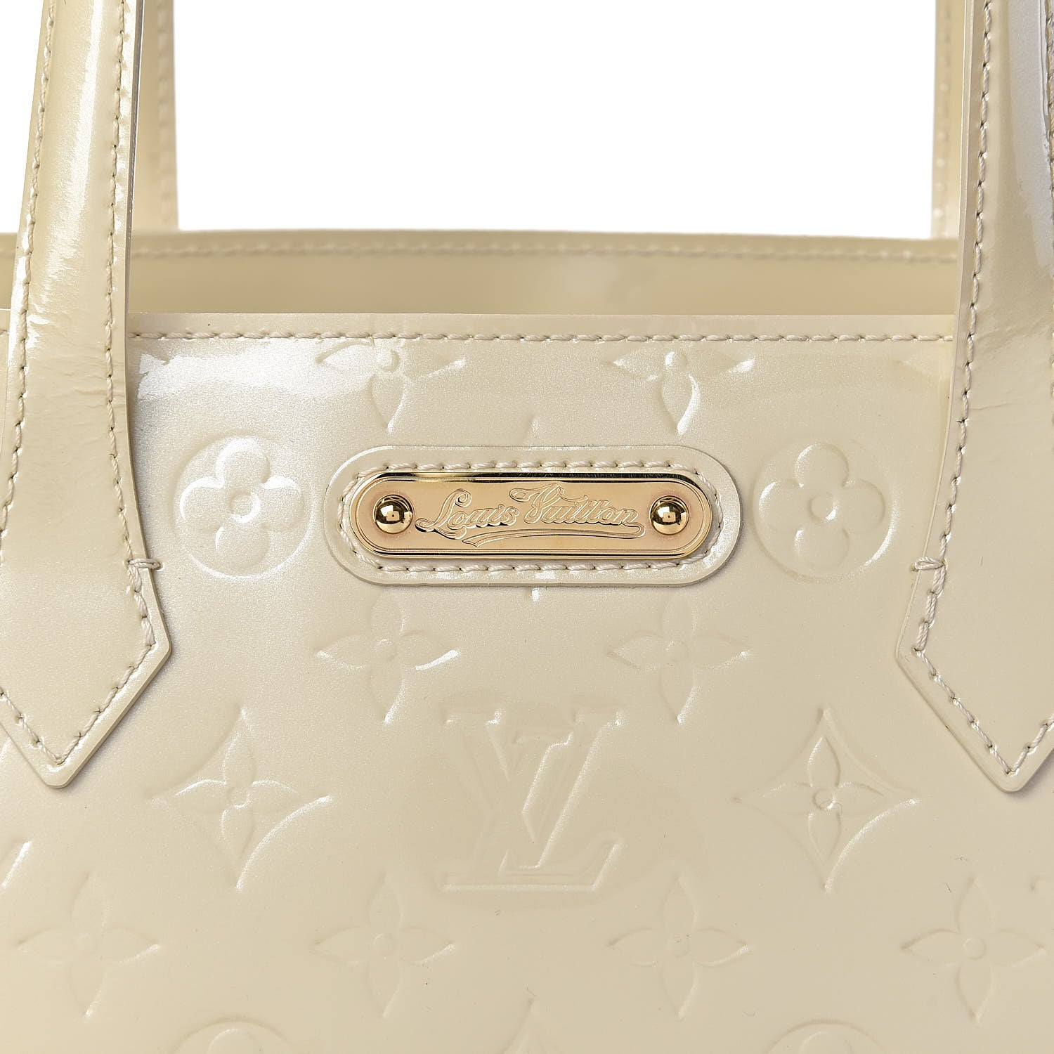 Louis Vuitton Vernis Wilshire MM Blanc Corail 10 of 12