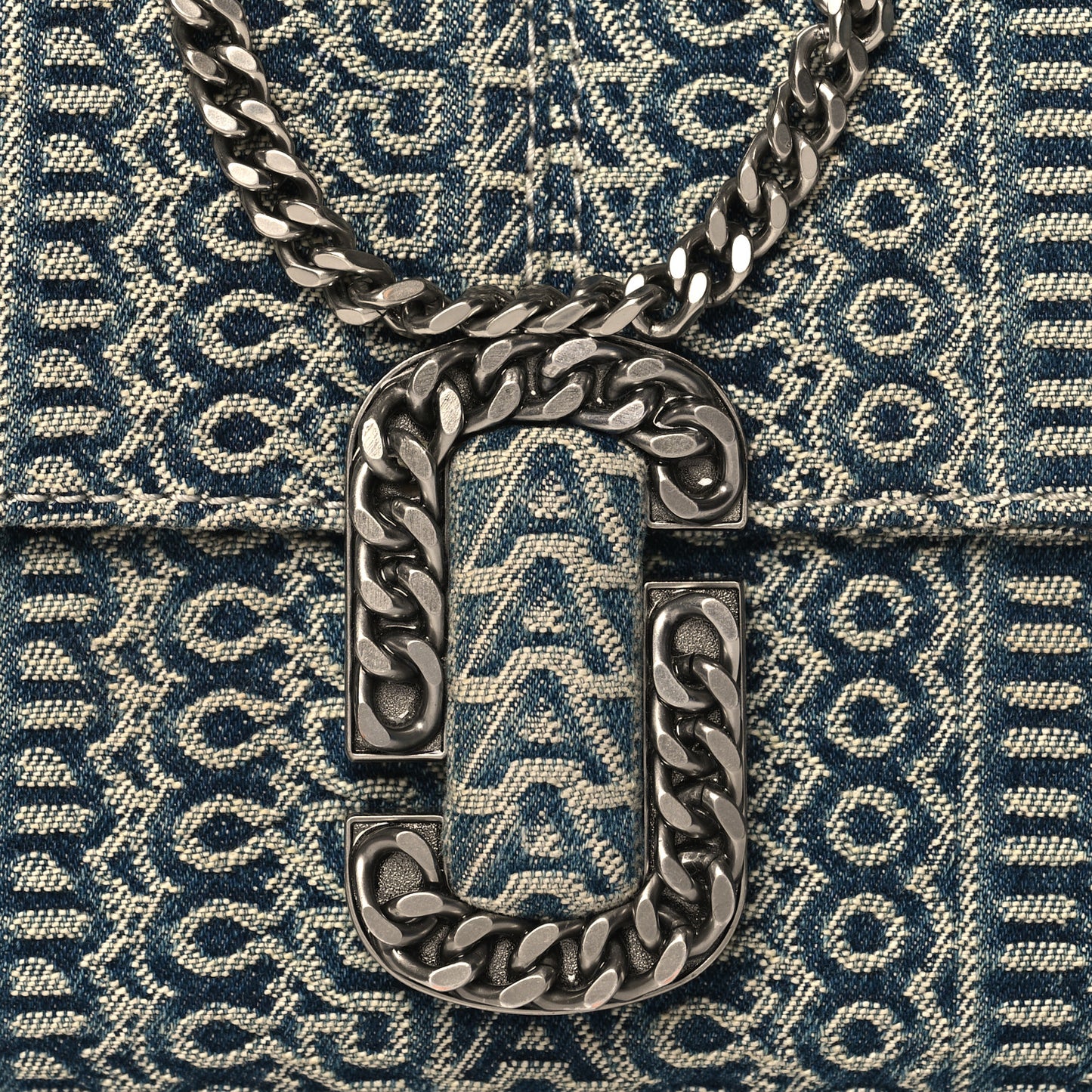 Denim Monogram The St Marc Mini Top Handle Bag Blue
