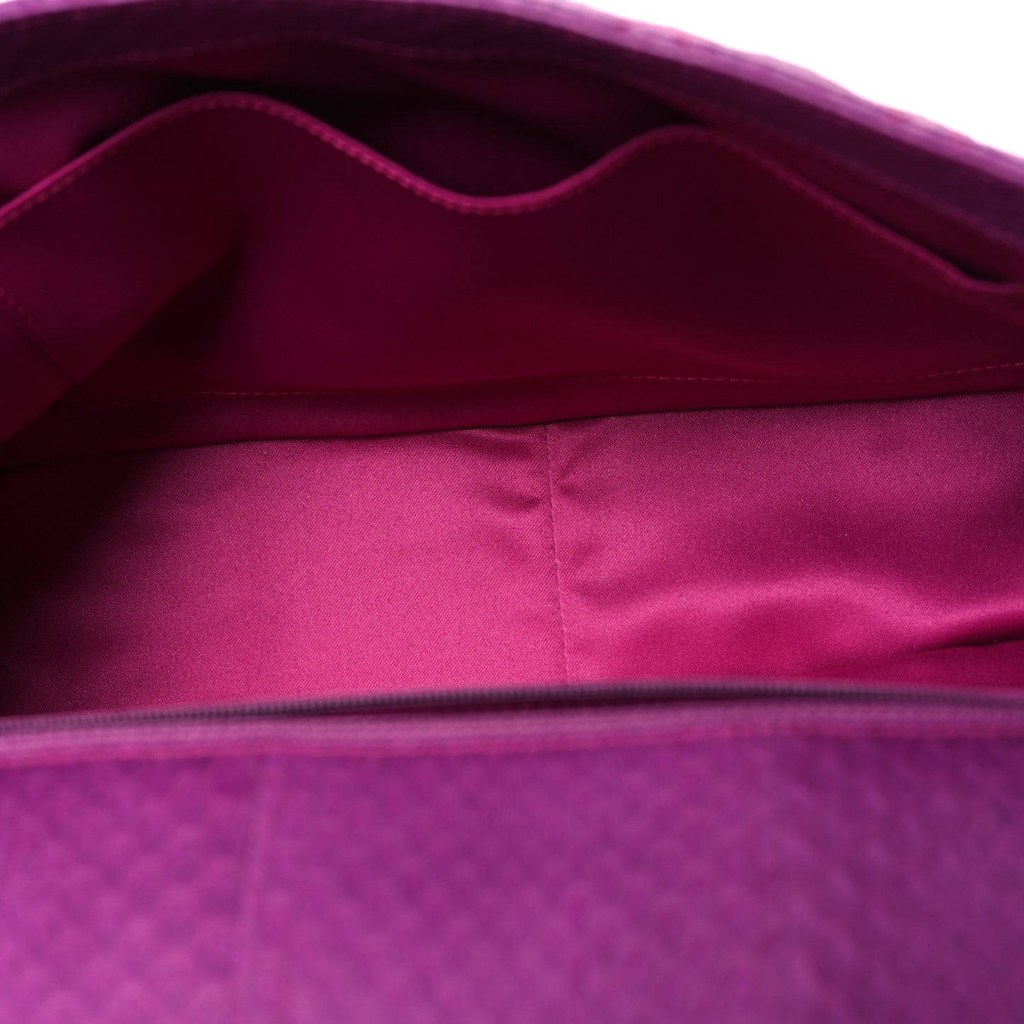 Elaphe Snakeskin Quilted Jumbo Easy Carry Flap Purple