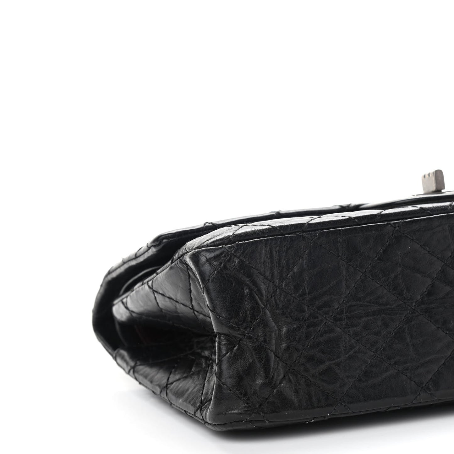 Aged Calfskin Quilted 2.55 Reissue 225 Flap Black