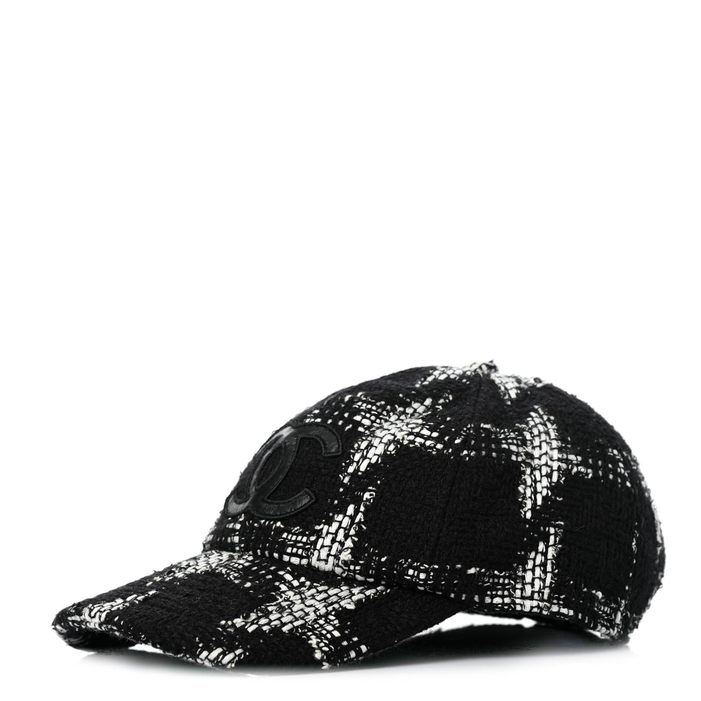 Tweed Cap Hat M Black White