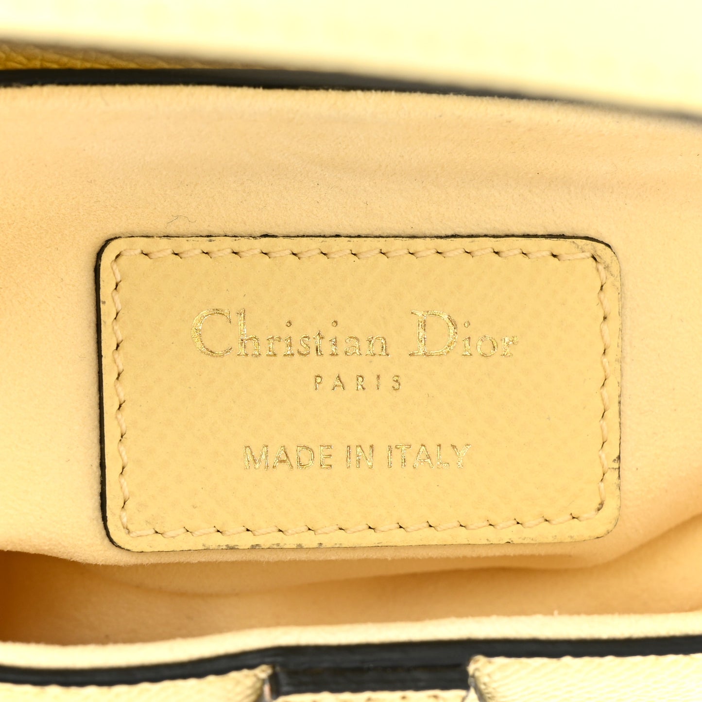 Grained Calfskin Mini Saddle Bag Yellow