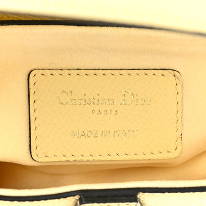 Christian Dior Grained Calfskin Mini Saddle Bag Yellow 7 of 9