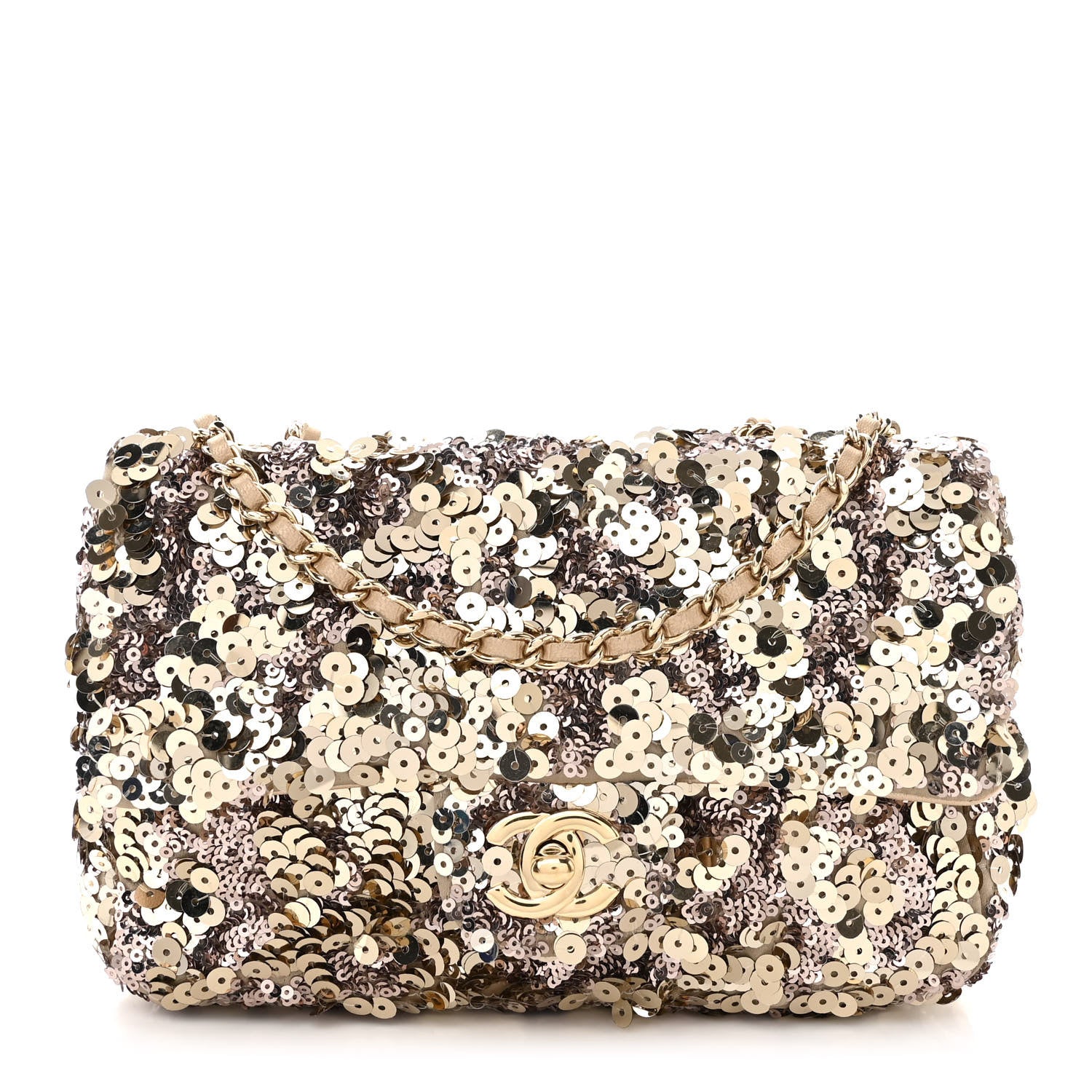 Chanel Sequin Lambskin Mini Flap Gold 1 of 10