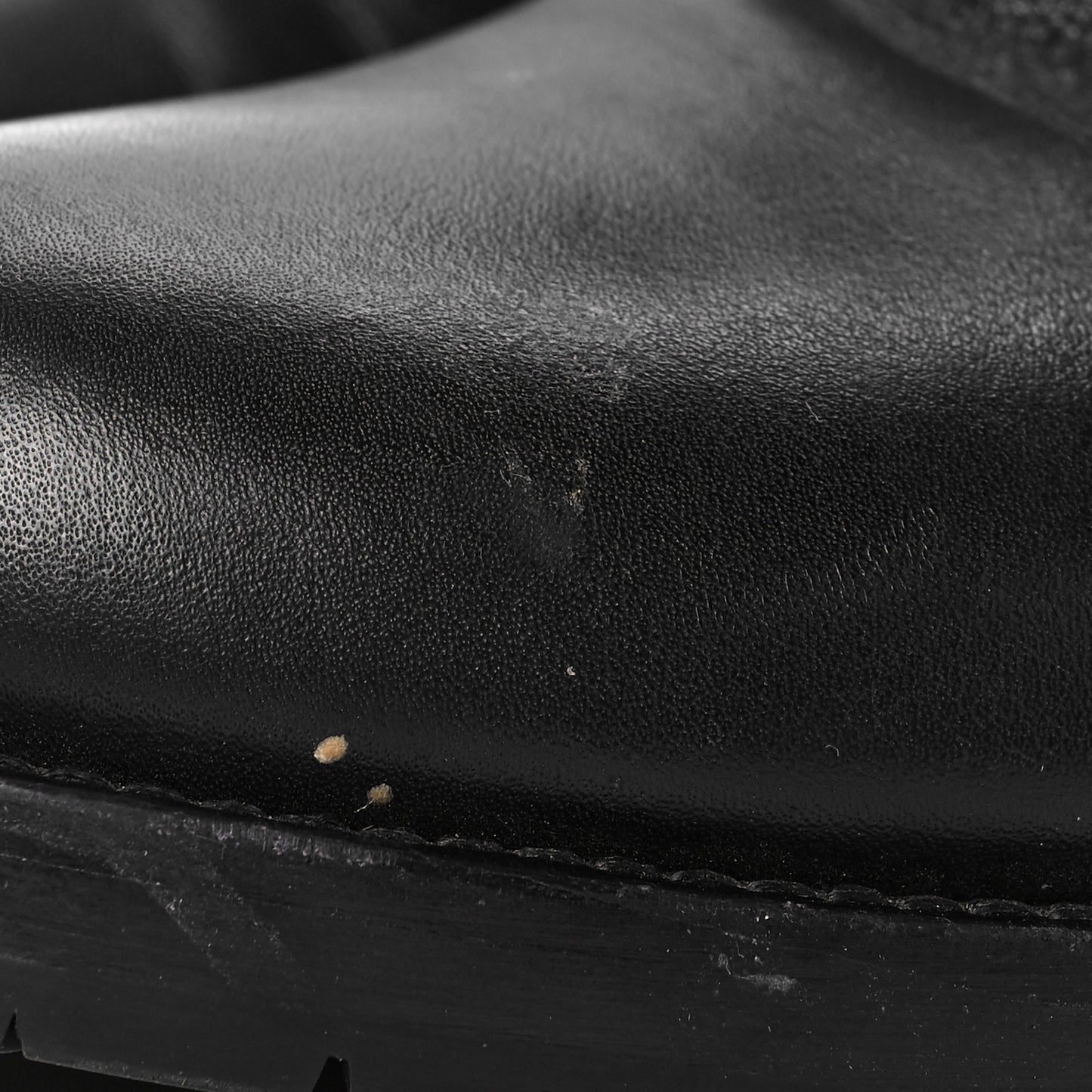 Calfskin Rockstud 30mm Biker Boots 41 Black