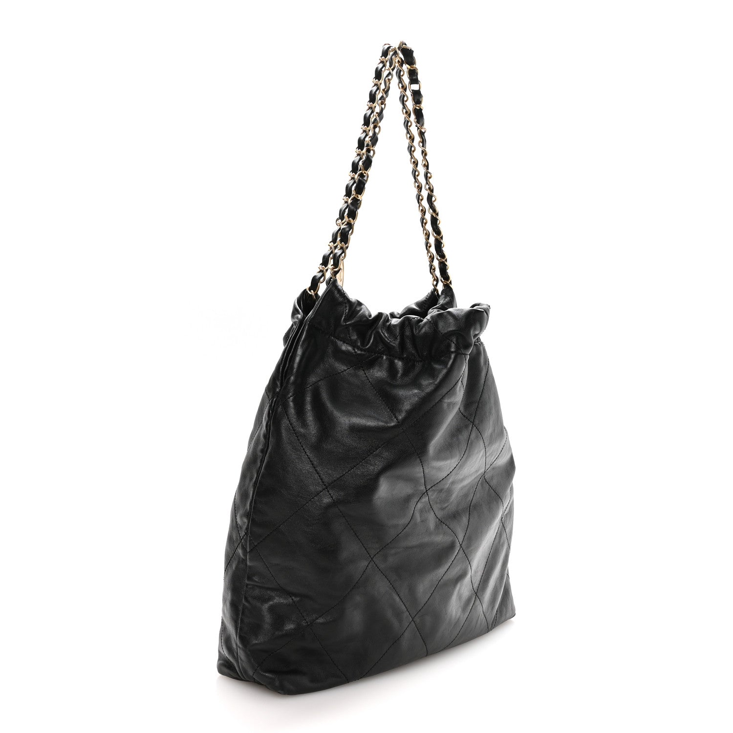 Chanel Shiny Calfskin Quilted Chanel 22 Black 4 of 11