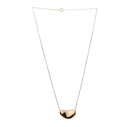 Tiffany 18K Yellow Gold 20mm Elsa Peretti Bean Pendant Necklace 3 of 6